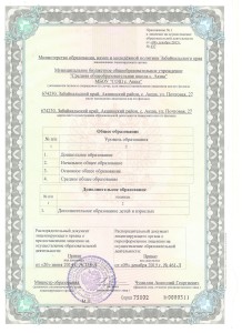 Приложение № 1